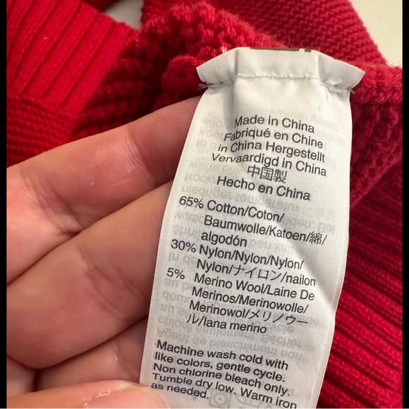 J.CREW Mercantile Classic Crewneck Sweater Red Wool Blends Knit Workwear - Picture 9 of 11